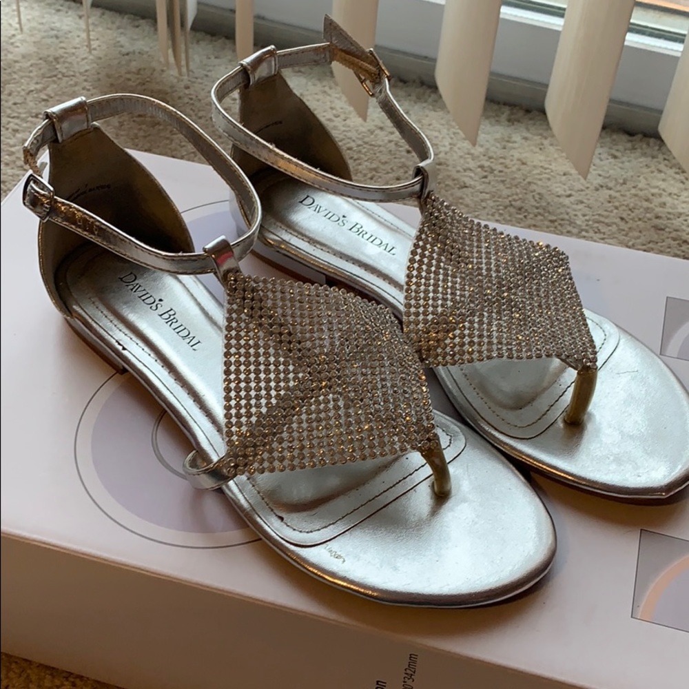 David’s Bridal Sparkly Sandals